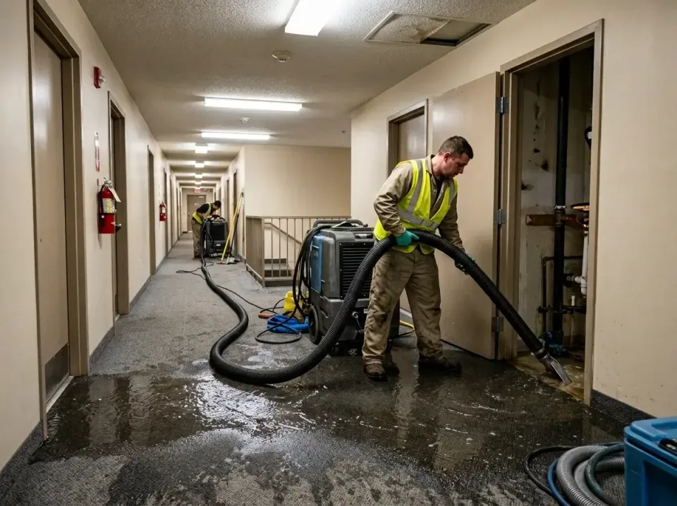 multi-unit-apartment-hallway-f-005 — frequently asked questions, Emergency Burst Pipe Water Extraction & Removal in Lawndale…